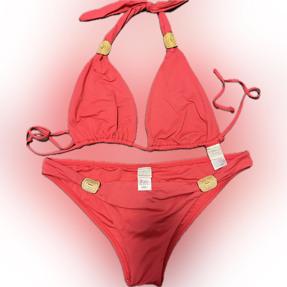 L*SPACE Deja Vu Bikini Coral